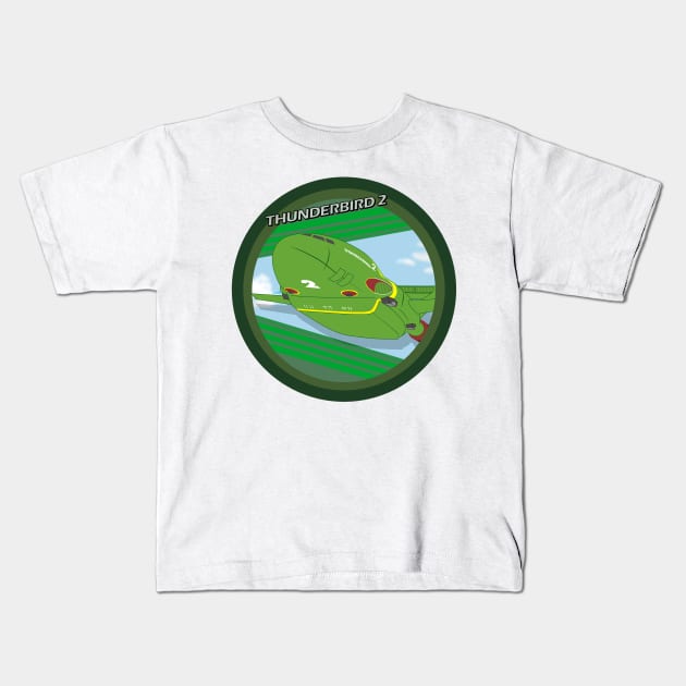 Thunderbird 2 Kids T-Shirt by corzamoon